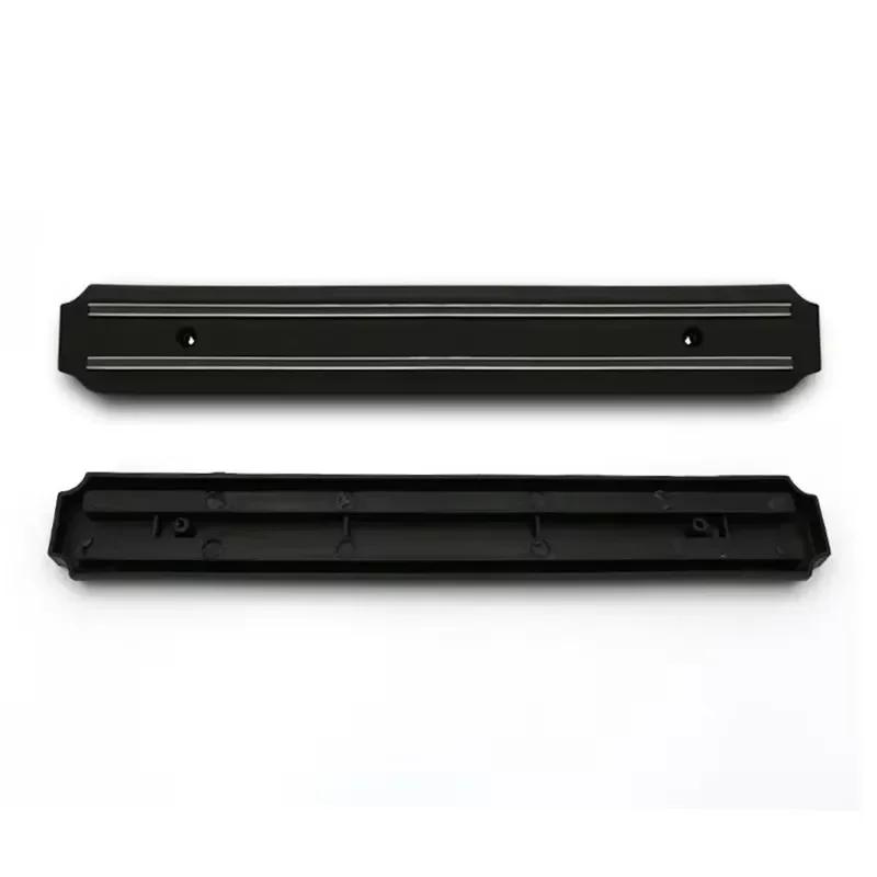 Powerful Magnetic Knife Holder Multifunctional Wall Hanging Knife Rack Strip Black Kitchen Practical Tools Organizer Punch Free