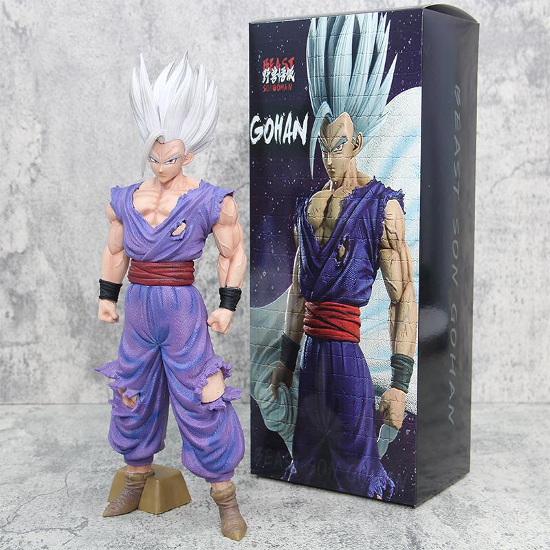 34CM Dragon Ball Z Super Anime Figure White God Beast Gohan Goku Saiyan Anime Figure Action fugure Collection Gifts Toy Model
