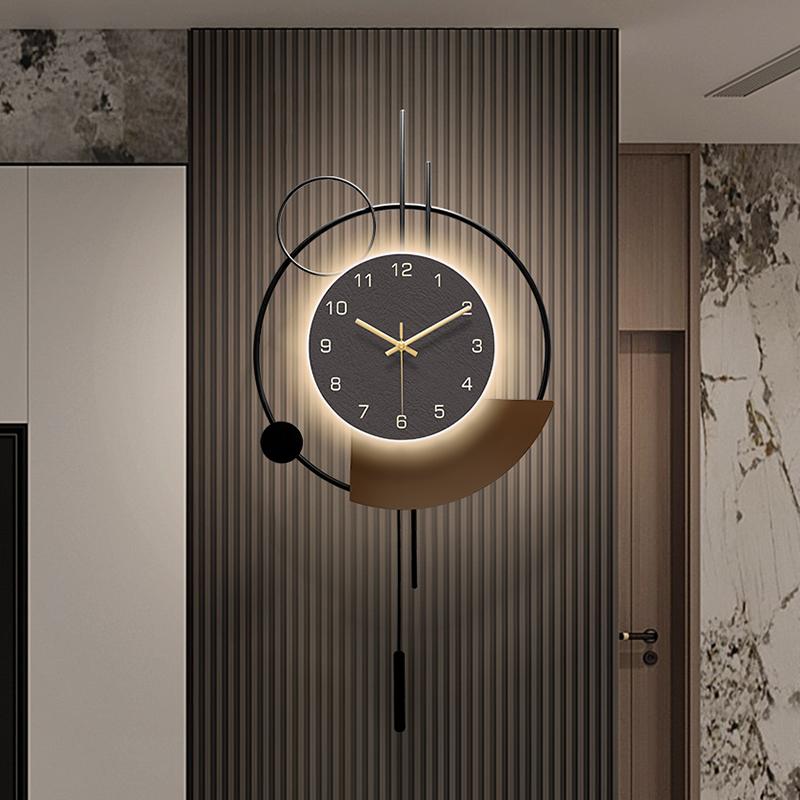 Design Nordic Wall Clocks Aesthetic Fashion Minimalist Living Room Led Clock Wall Luxury Digital Relogio De Parede Wall Decor