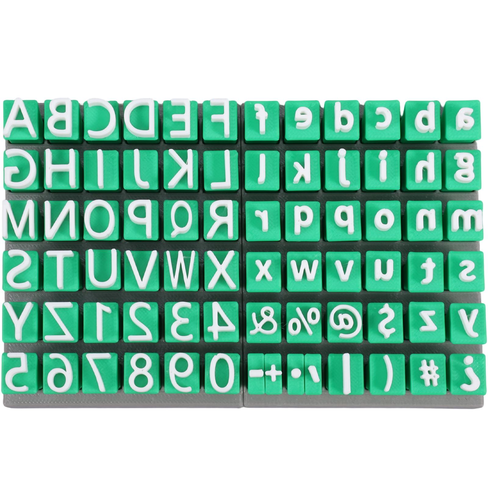 

2Pcs PLA Plastic Uppercase Lowercase Alphabet Clay Stamp Set Versatile User Friendly 3D Printed Letter Stamp for Arts and Crafts