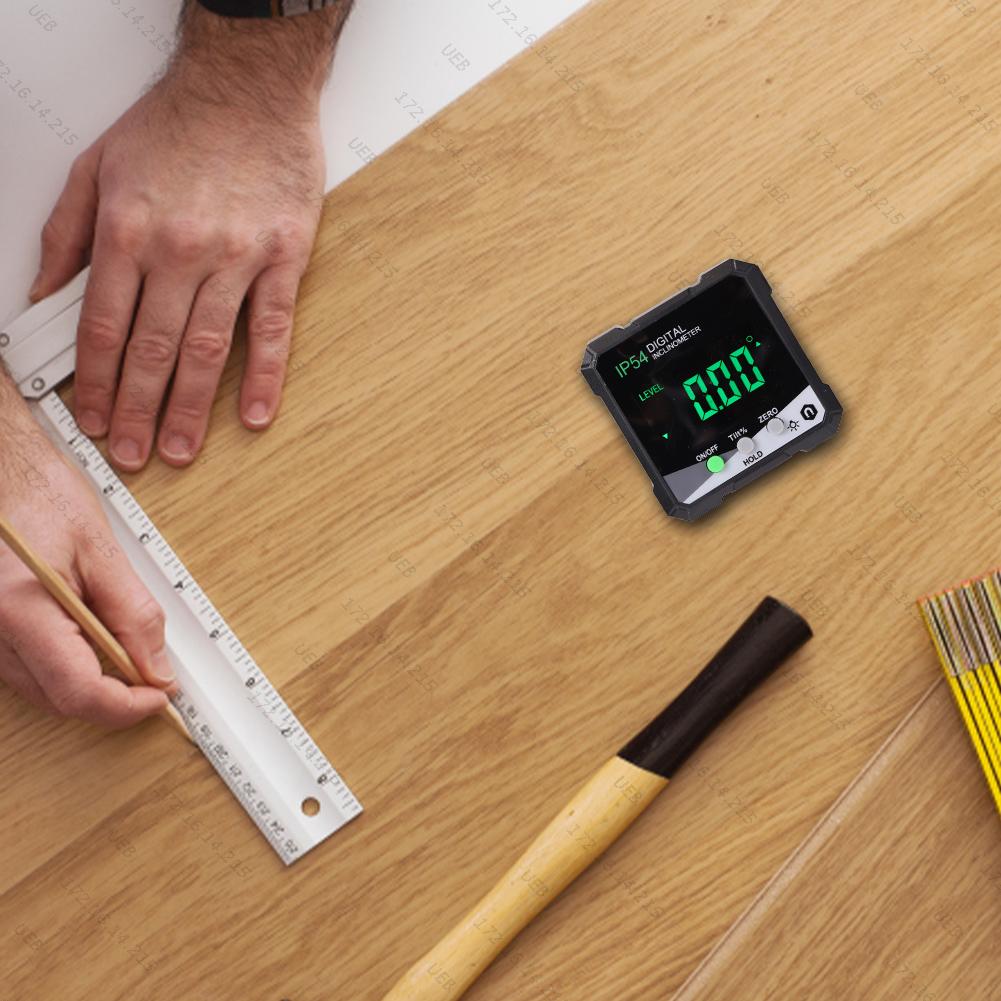 Digital Angle Finder Magnetic Inclinometer IP54 Waterproof Table Saw Miter Protractor Woodworking Measuring Tool