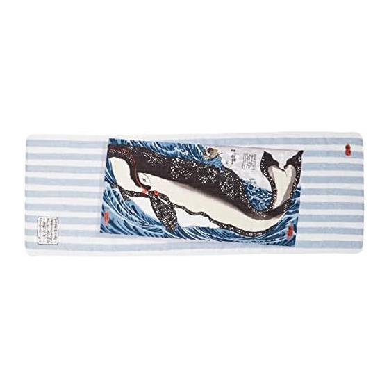 Hitoshi Yamamoto Shoten Japanese miscellaneous goods Kyoto accessories Ukiyo-e hand towel Double gauze hand towel Giant whale (Kuniyoshi) Approx. 32