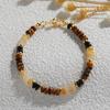 Bracciale con Perle di Pietre Naturali Occhio di Tigre Giada Dongling Agata Nera Donna Abbinamento Corpo Intero in Argento Sterling S925