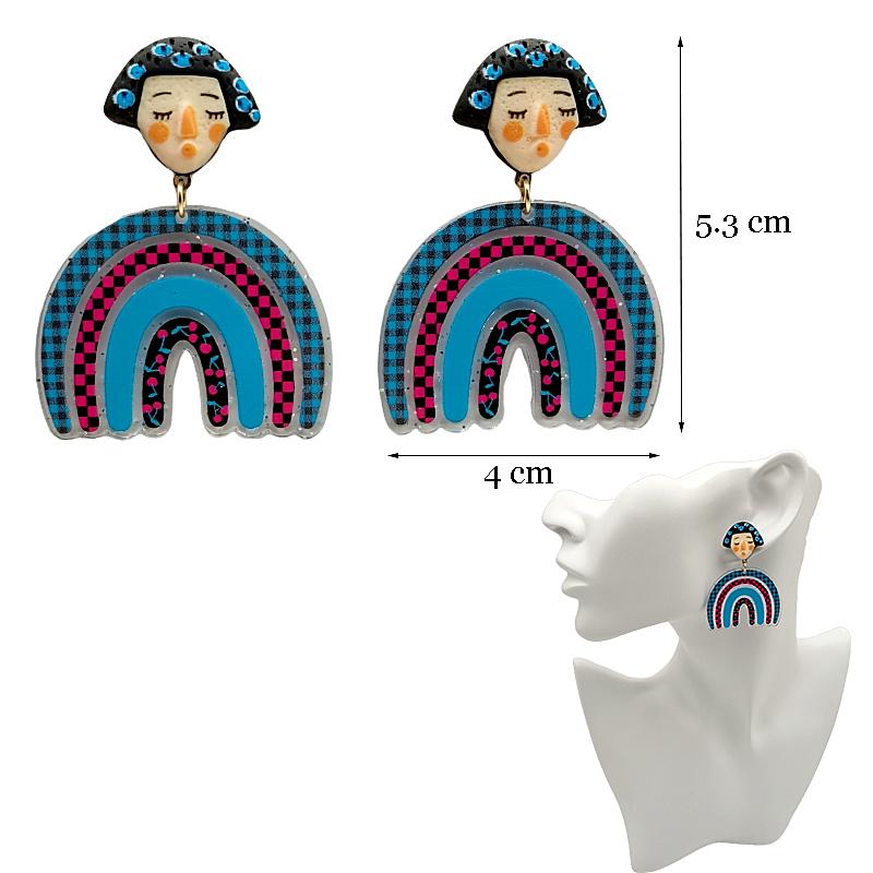 Top Sale Fashion Colourful Dangle Earrings for Women Accessories Stud Earring Pendientes New In Resin Earings