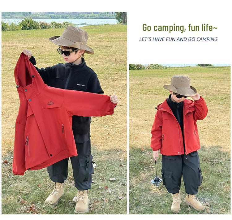 2025 Kids' Three-in-One Windbreaker Jacket - Spring/Autumn Style for Boys and Girls