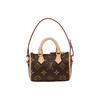 Speedy Klassische Monogramm Reißverschluss Beschichtetes Canvas Und Leder Kissenbeutel Mini Damen Handtaschen Braun M00544