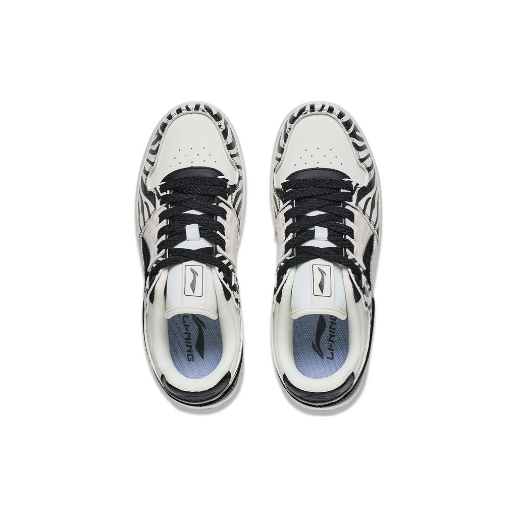 Li Ning Tian Ji Graffiti Casual Versatile Thick Sole Sneakers Non-Slip Wear-Resistant Breathable Height Increasing Low-Top Skate Shoes AGCT376-6