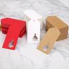 100pcs, Red Christmas Tree Design Kraft Paper Cards for Packaging and Hanging Decorations, Perfect Gift Tags and Ornaments