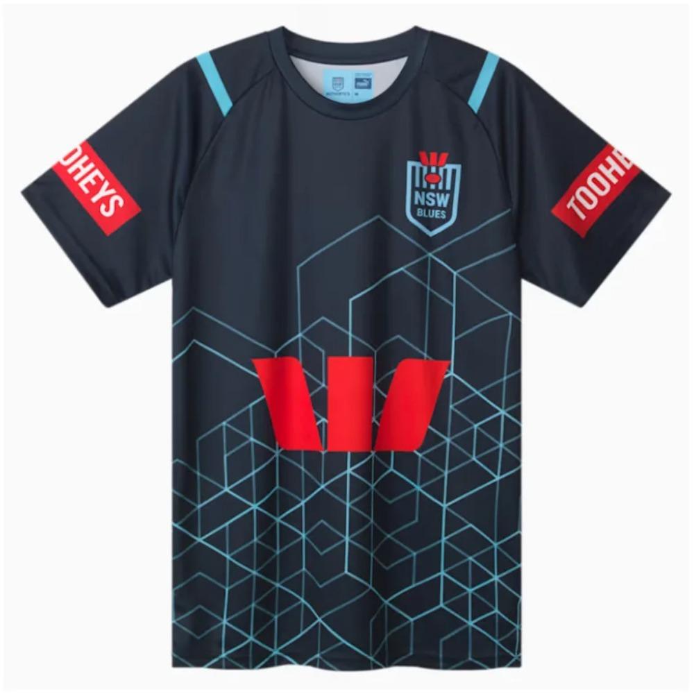 New Australian blue shirt training shirt, blue shirt men's rugby shirt, quick-drying breathable casual sportswear 3dt