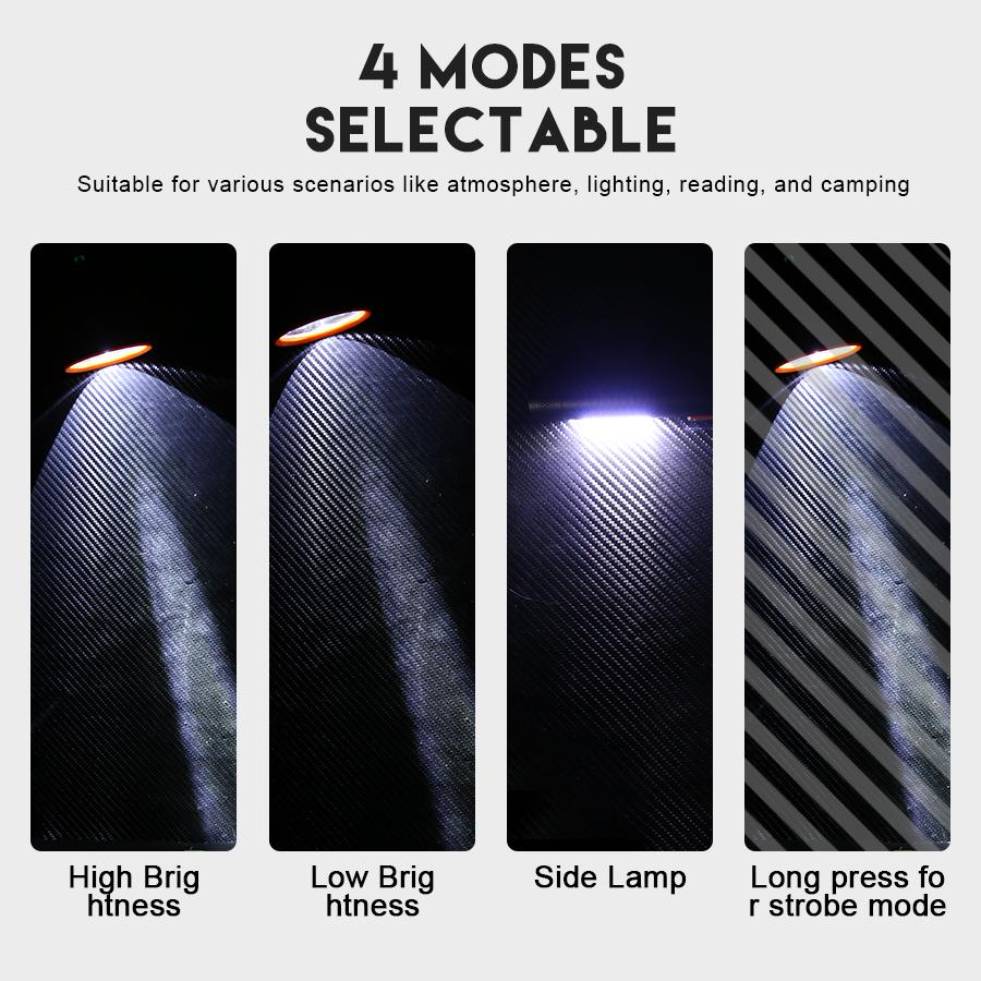 68-35 High Power LED Flashlight Rechargeable Flash Light Portable Bright LED+COB Floodlight Outdoor Camping Fishing Torch Lamp