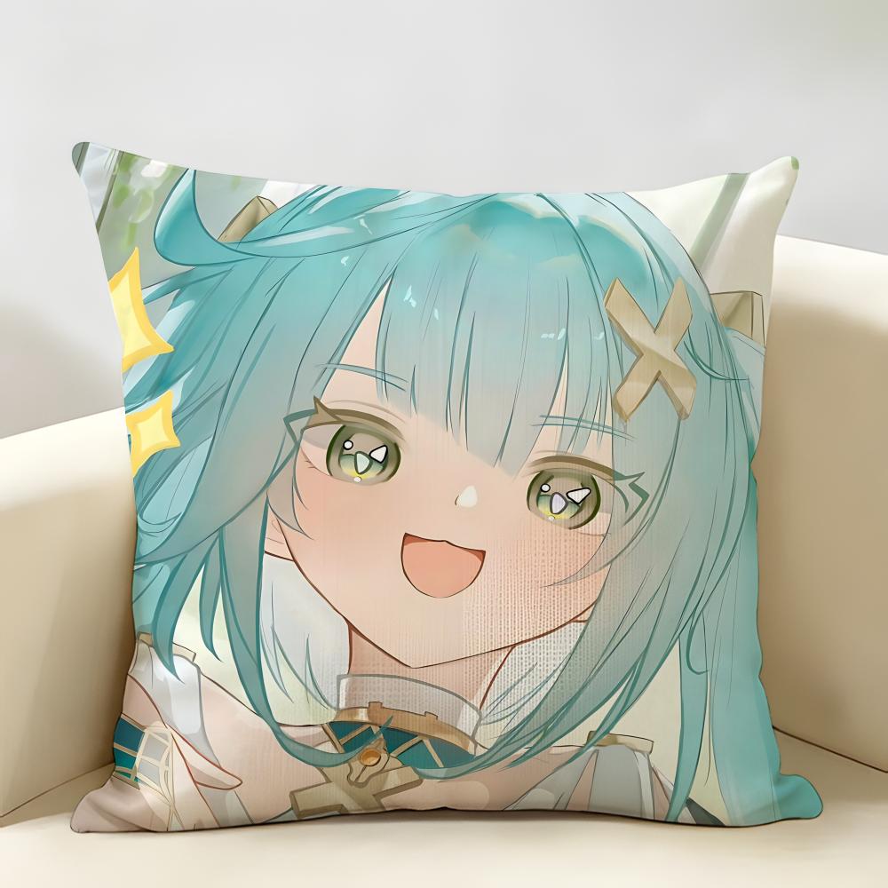 Faruzan Genshin Impact Cushion Cover Natural Linen Organic Fabric DoubleSided Printing Room Sofa Decor Pillow Case