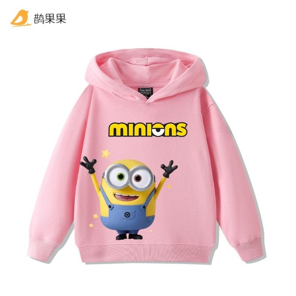 Minion Double-Sided Printed Children's Sweatshirt - Fall/Winter Boys' and Girls' Outdoor Loose Comfortable Hooded Top