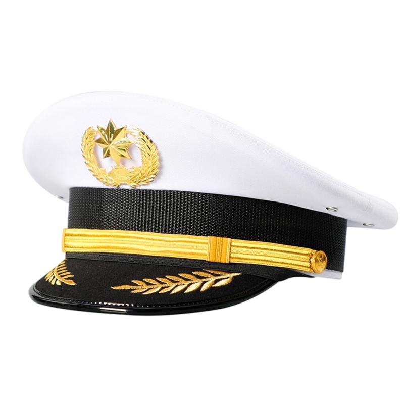 Roleplay Uniform Hat Unisex Adult Security Guard Hat Party Gathering Hat Wide Brimmed Hat