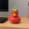 Resin Duck Figurine Cartoon Miniatures Ornament Desktop Decoration Fruit Duck Statue  Model Toy