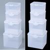 Transparent Plastic Cosmetics Hardware Parts Jewelry Storage Case Container Packaging Box For Earrings Rings Box Holder Case