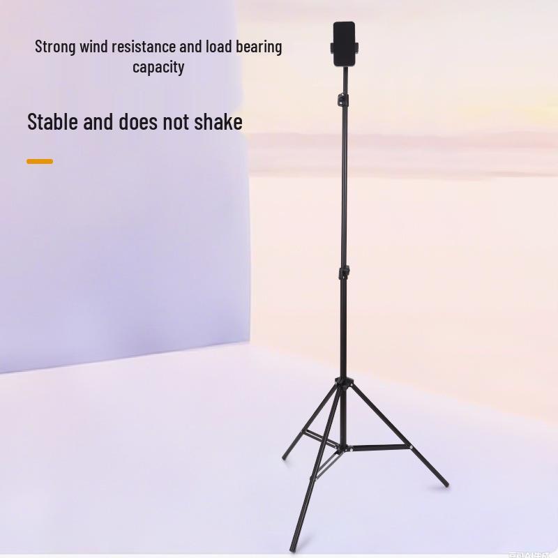 

2.1m Carbon Steel Adjustable Live Streaming Tripod with Phone Holder and Fill Light