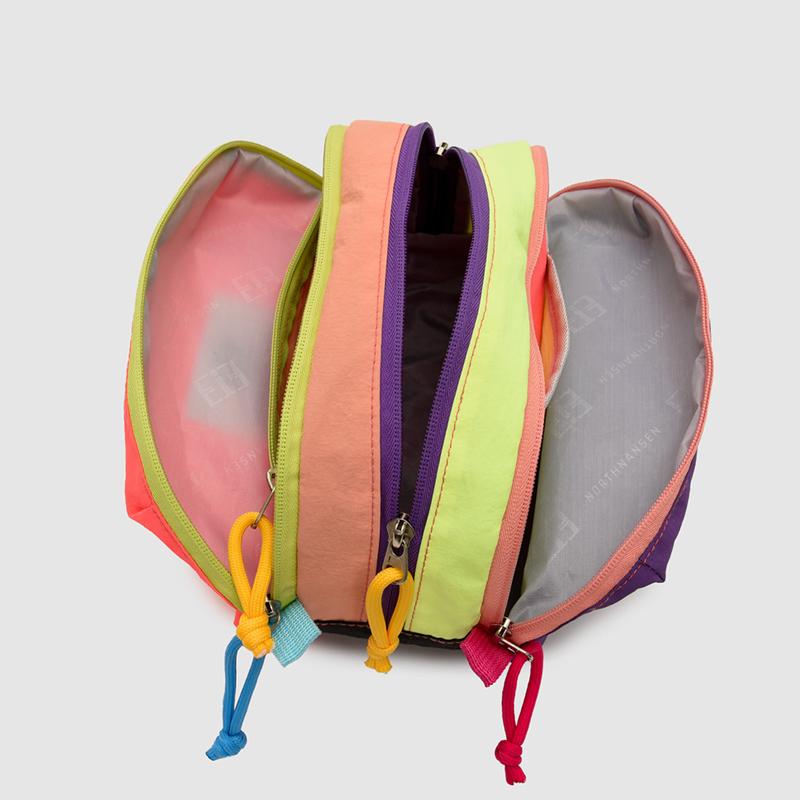 Spliced Contrast Shoulder Bag Multi-compartment Large Capacity Waterproof Crossbody Bag