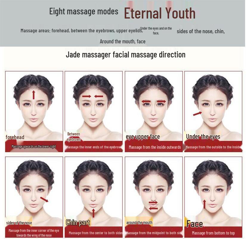 3-Piece Set: Imitation Jade & Rose Quartz Gua Sha Boards with Spiky Roller Facial Massager