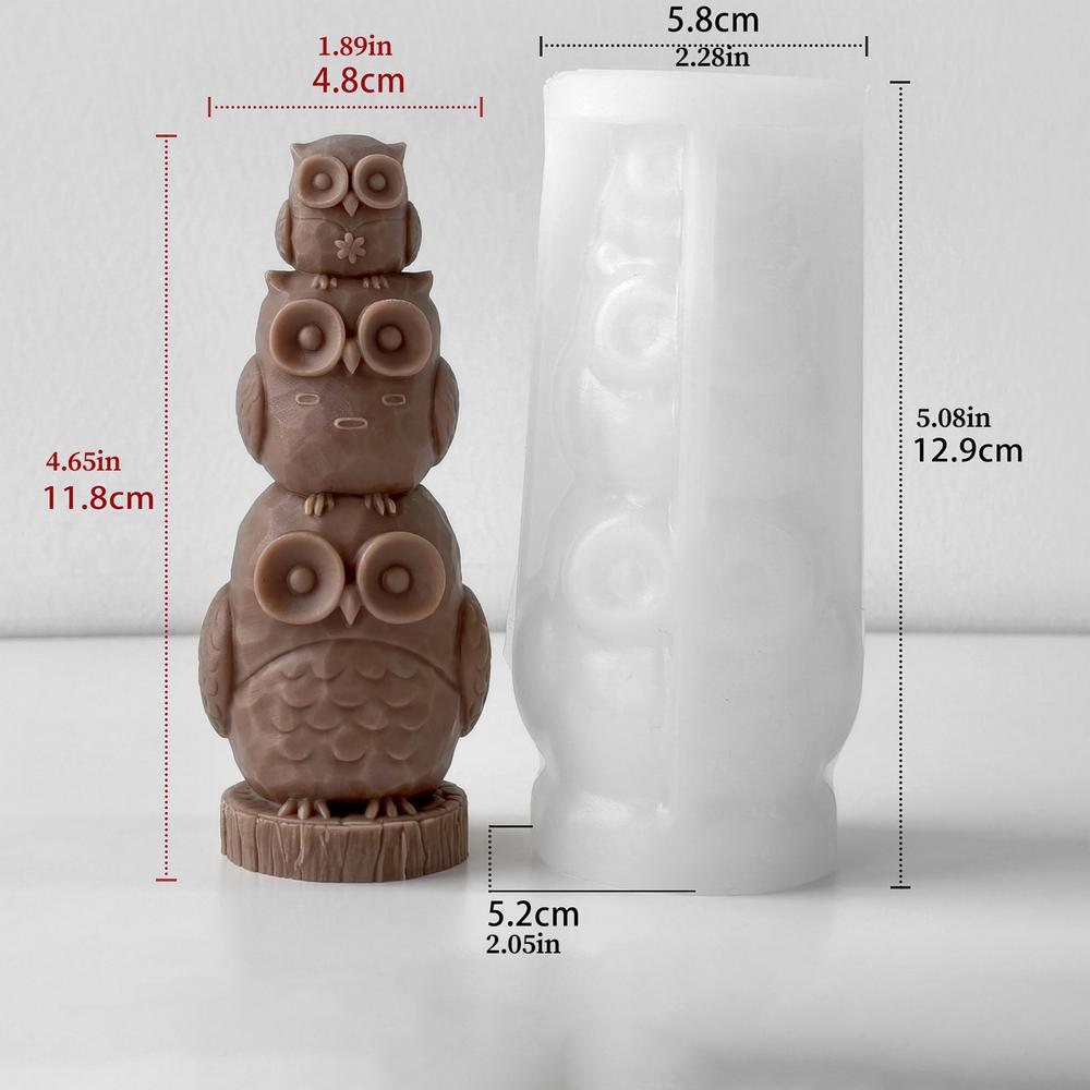 

Складная силиконовая форма для свечей с животными, 3D, милые белки, совы, тюлени, формы для литья из смолы, поделки своими руками для праздника, дня рождения, вечеринки