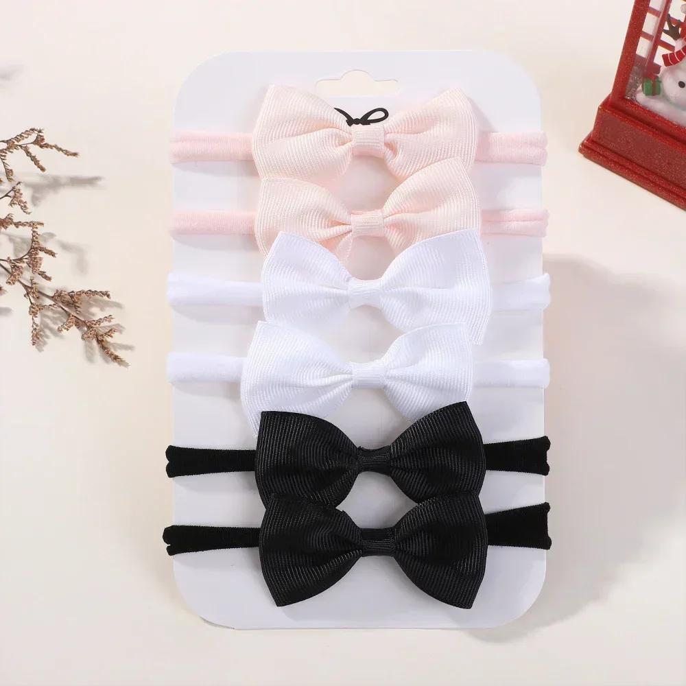 6Pcs/Set Sweet Colorful Ribbon Bowknot Elastic Headband for Baby Girls Ties Headwear Infant Kid Hair Accessories Diademas Gifts
