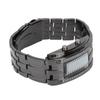 LED Watch Unique Binary Time Mode Display Convex Arc Structure Waterproof LED Wrist Watch
