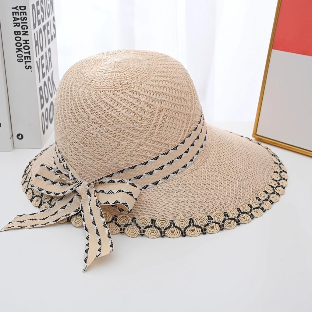 Hat Women's Summer Big Brim Straw Hat Women's Sun Hat Mother In the Elderly Sun Hat UV Protection Sun Hat