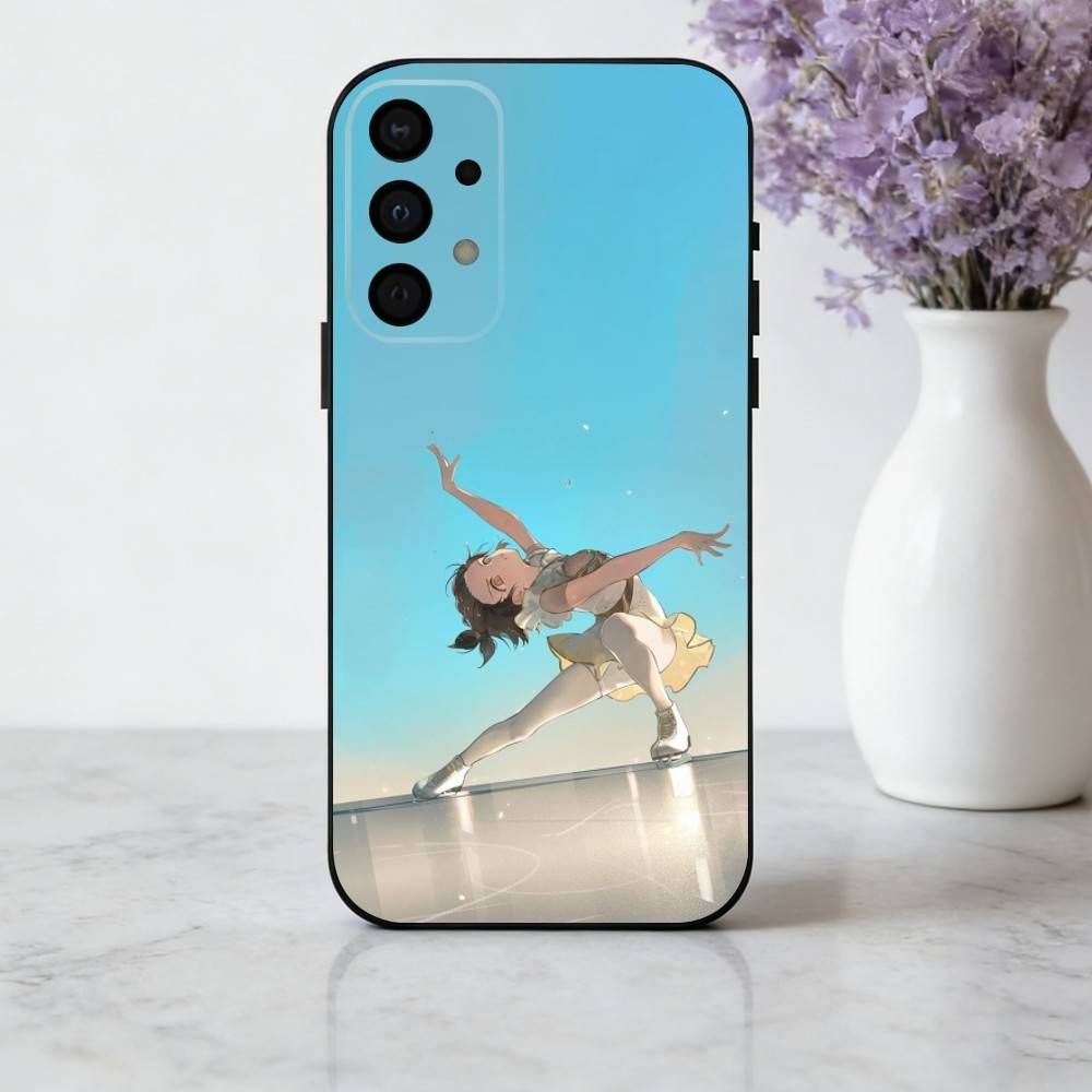 Skating Anime M-Medalist Handyhülle Für Samsung Galaxy A73,A72,A71,A70,A53,A52,A51,Andere Weiche Schwarze Hülle