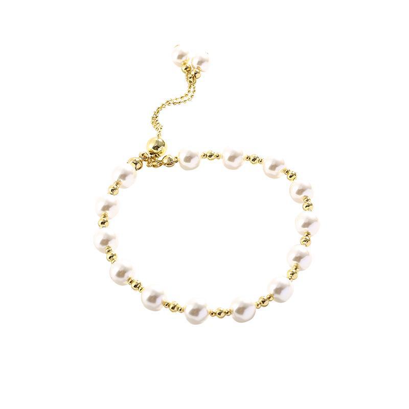 Trendy High-End Pull-Out Pearl Bracelet for Women: Light Luxury, Versatile Temperament, Celebrity-Inspired Design