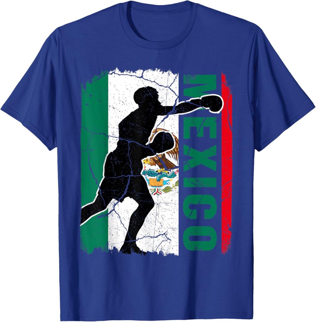 Mexican Boxing Team Mexico Flag Boxer TShirt 100 Cotton ONeck Short Sleeve Summer Casual Mens Tshirt Streetwear