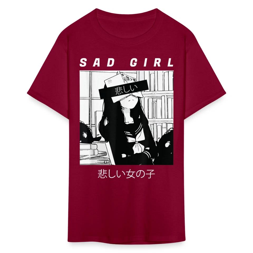 Sad Anime Emo Girl - Japanese Aesthetic Vaporwave Anime 3