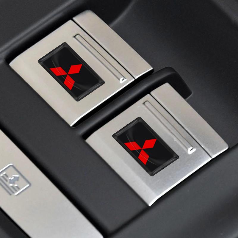 3D Epoxy Resin Car Styling Stickers Decorations For Mitsubishi ASX Lancer Pajero Outlander L200 EVO Lancer EX