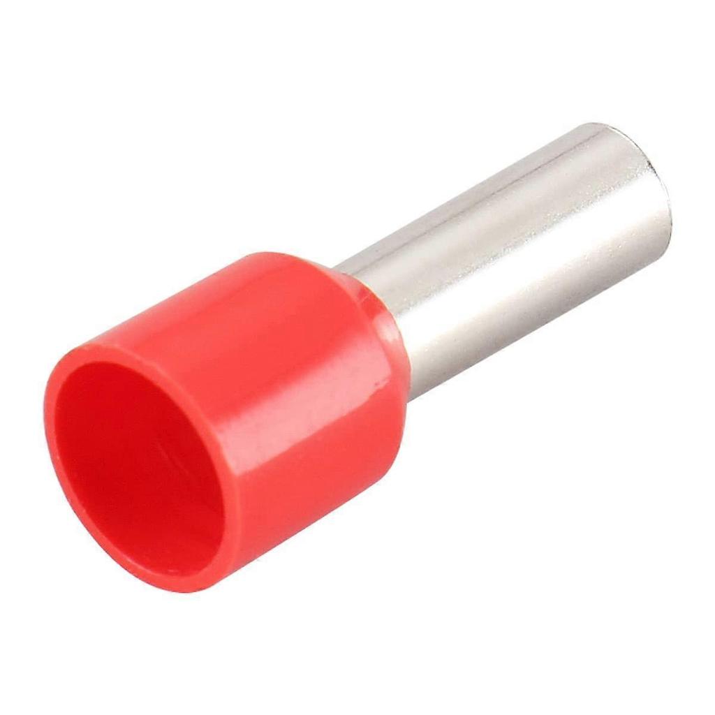 AWG 8/10.0mm Copper Wire Insulated Crimp Connector Ferrule Pin Cord End Red E10-12 Pack of 100