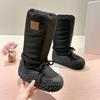 Fashion Winter Women's Plush Fashion Cotton Shoes Large Platform Anti Slip Snow Boots Outdoor Work High Quality Comfortable Lady's Boots