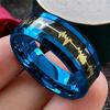 Vintage Carbon Fiber Heartbeat Couple Rings Fashionable Hand Jewelry For Lovers