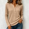 Women's Knit Long Sleeve Shirt Casual Color Tunic Top