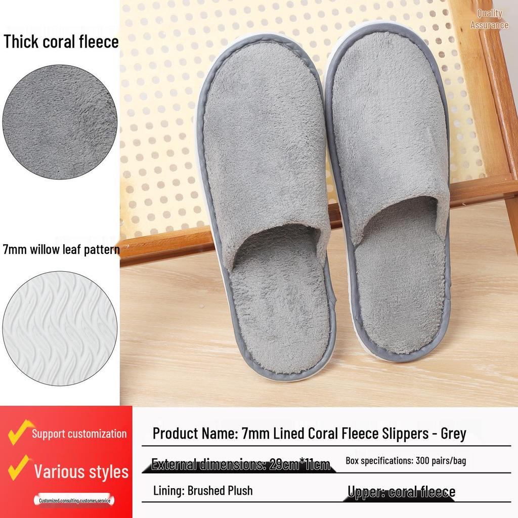 Thickened Washable Disposable Slippers for Hotels, B&Bs, Salons, and Guest Use