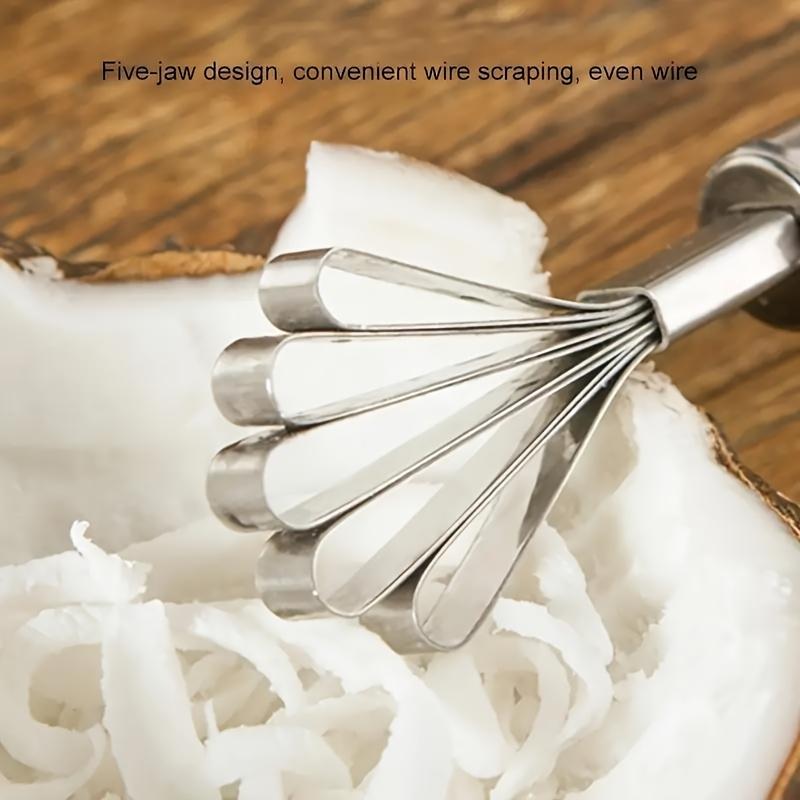 Manual Stainless Steel Shredded Coconut Scraper Knife Home Coconut Grater Scraping Coconut Meat Scraper Fish Fruit Planing