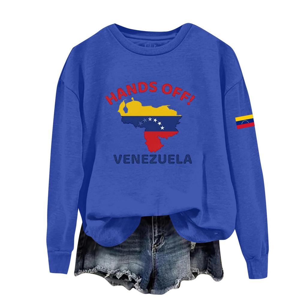 Damen bedruckter lässiger Sport-Kapuzenpullover mit langen Ärmeln und rundem Ausschnitt