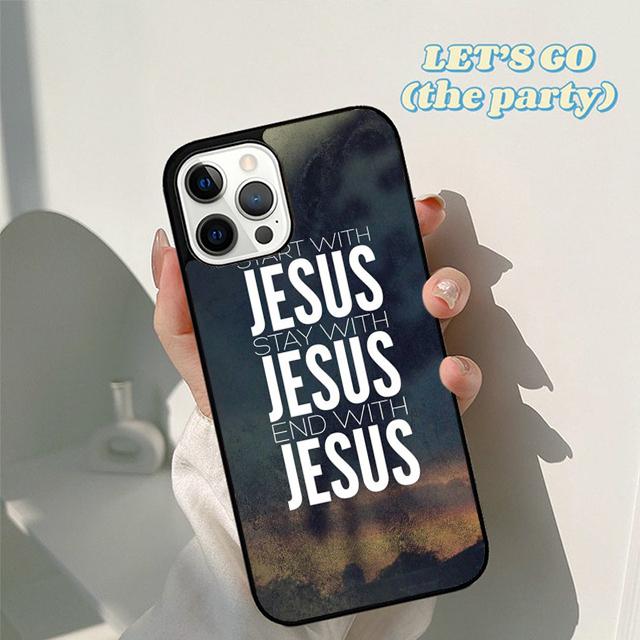 I Love Heart Jesus Christian Religious Phone Case Cover for iPhone 17 Air 16 16e 15 12 11 13 14 Pro Max Plus Coque