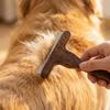 Pet Grooming Brush Wooden Handle Pet Hair Removal Comb for Shedding and Cleaning Pet Fur with Stainless Steel Fine Teeth