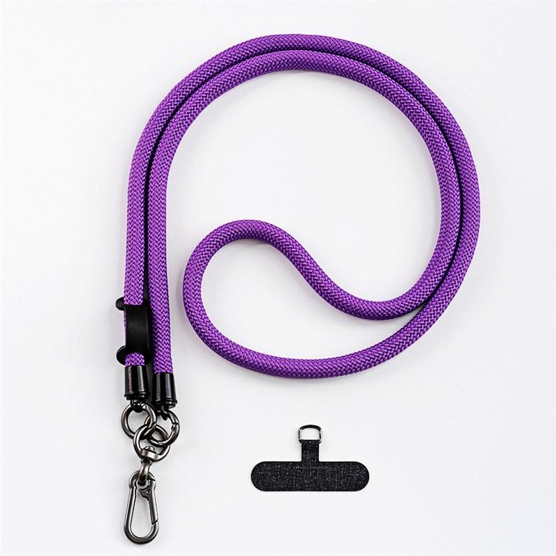 120CM Universal Crossbody Lanyard Strap Chain Mobile Case For iPhone 16 Samsung S25 Sports Climbing Trip Color Nylon Cord Rope