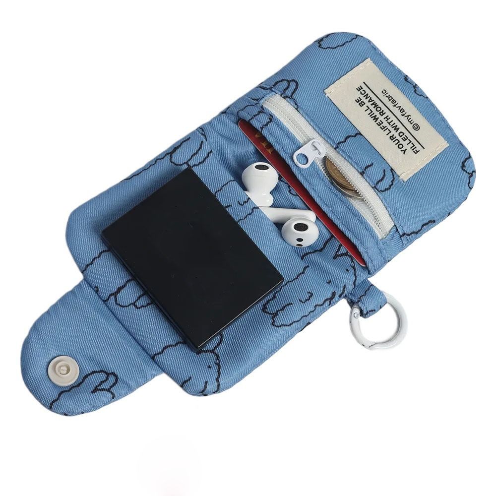 

Корейский стиль кошелек для монет на молнии кошелек сумка для мелочей портативный цветочный кошелек для монет студент Blue-B Style