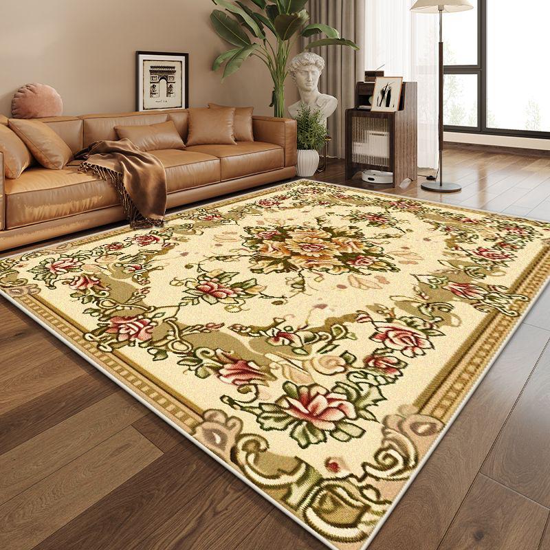 Persian Style Luxury Living Room Decoration Rug Big Size Non-slip Dining Room Carpet Easy Clean Customizable Coffee Tables Mat