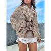 Womens Floral Print Hooded Sweatshirt Soft Comfortable Casual Pullover Daily Wear