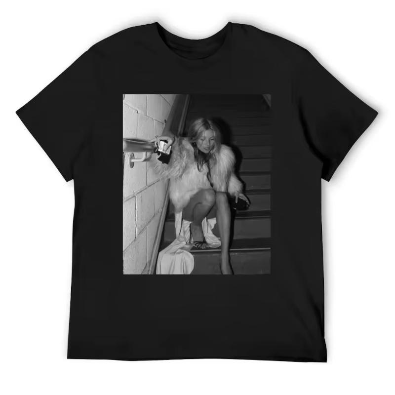 

Moda Kate Moss Vintage Gráfico Calle Hip Hop Camisetas De Manga Corta Hombres Mujeres Algodón De Gran Tamaño S