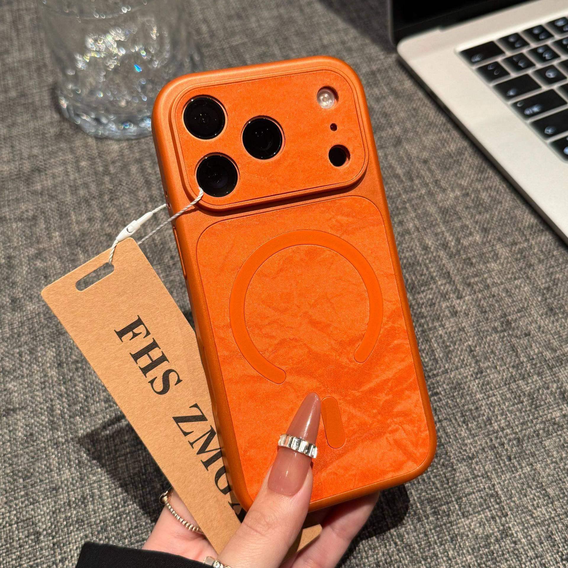

Fits iPhone 17 Pro Max case; integrated buttons transform into 17 large window snow mountain velvet for Apple 16 protection. iPhone 13 оранжевый