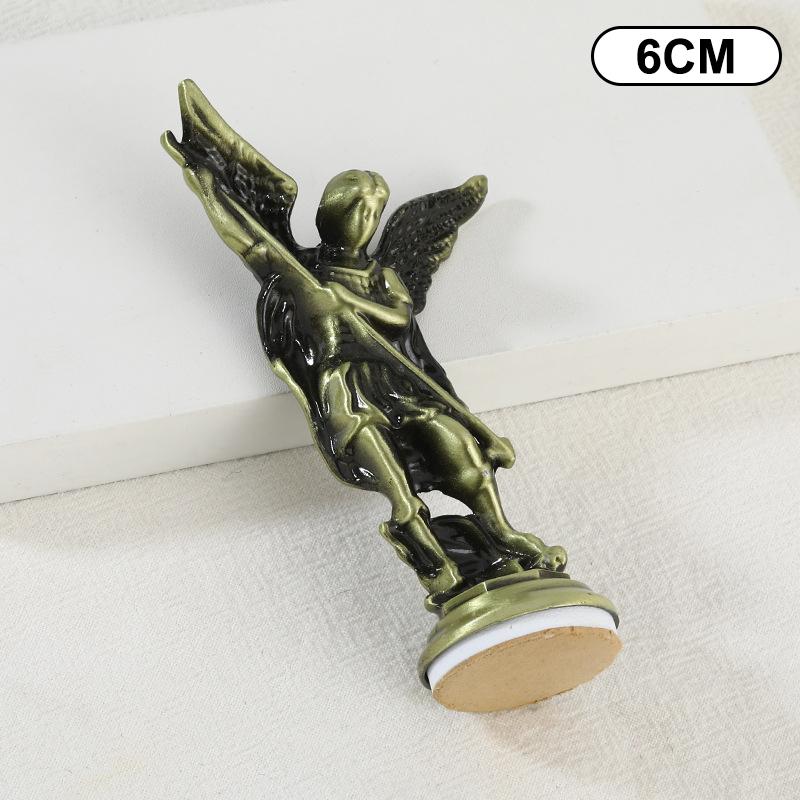 Christian Saint Michael Figurinethe Archangel Defeating Satan Guardian Statues Zinc Alloy Ctafts For Home Room Tabletop Desktop