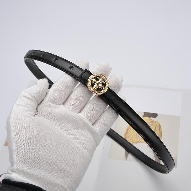 

Women s Belt Trendy and Fashionable Thin Belt Design Niche with Jeans Suit Black Simple Versatile Trousers 105cm