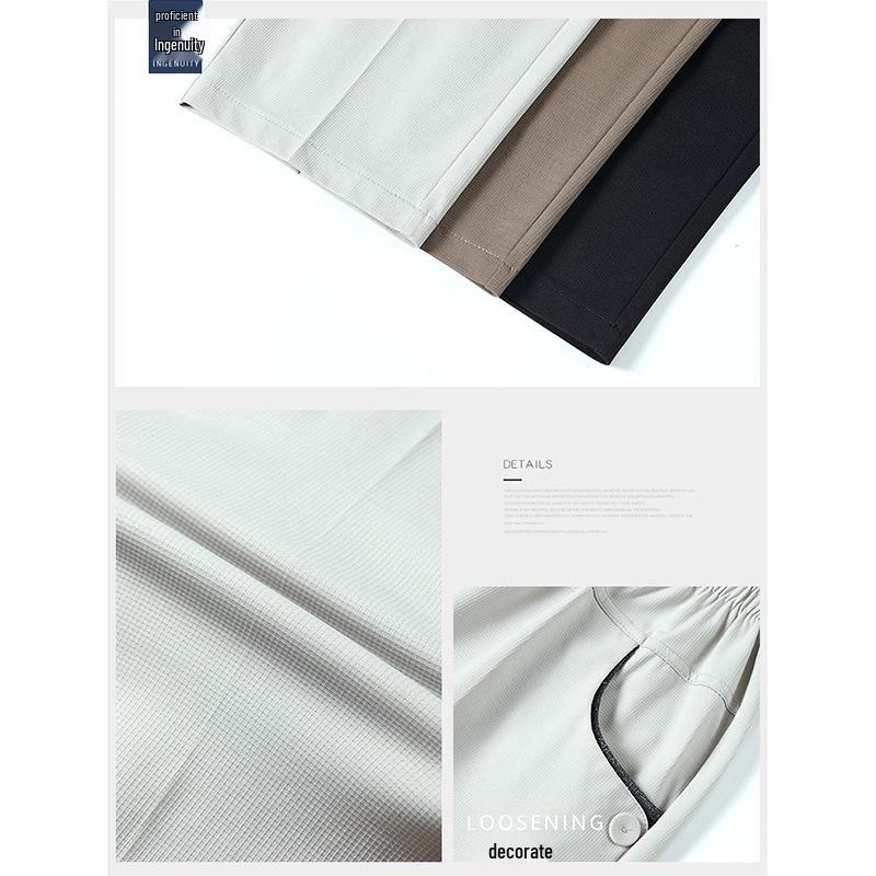 Mom's Ice Silk Cool Nine-Point Pants for Summer - Loose Fit for Mid-Aged and Elderly Women
