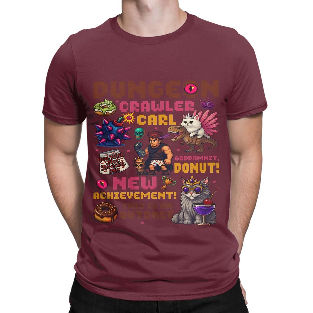 Dungeon crawler carl Donut and Mongo Funny Graphic 100 Cotton TShirt Dungeon Crawler Carl Tops Tees For Unisex